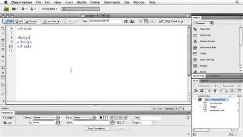 Adope Dreamweaver Tutorial CS4 Overview of the Interface