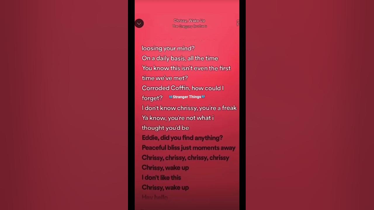 CHRISSY WAKE UP song #chrissywakeup #foryou #shorts #strangerthings