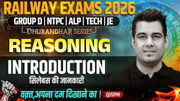 RRB Group D Reasoning Class | Reasoning For Railway Exams 2026 | RRB NTPC Reasoning By Deepak Sir