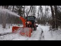 #377 Kubota LX2610 compact tractor. LX2980 Snowblower. Plowing the snow at Christmas! outdoors