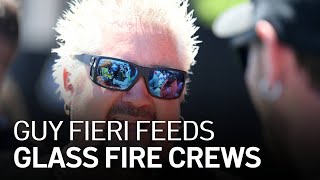Guy Fieri Makes Lunch for Fire Crews