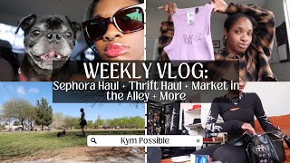 WEEKLY VLOG | Thrift Haul + Sephora Haul + Market in the Alley + More