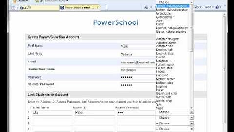 New Parent PowerSchool Accounts