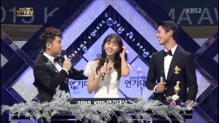 151231 KBS Drama Awards MC Park Bo Gum \u0026 Kim So Hyun Acting Psychology