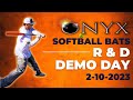 Onyx senior slowpitch softball bat r  d bat demo 2102023