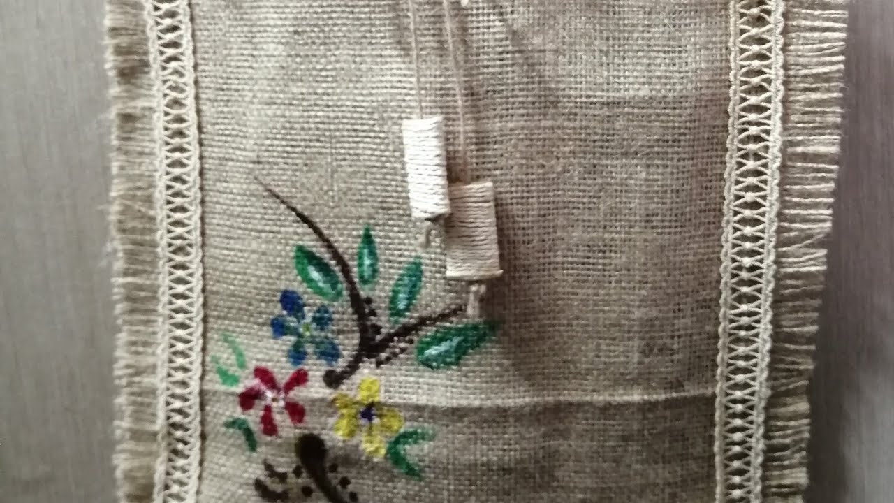 الخيش/طريقة عمل شنطة هدايا من الخيش بدون خياطة