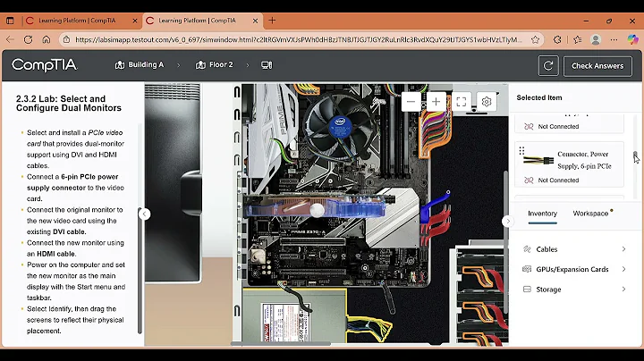 Lab: Select and Configure Dual Monitors 2.3.2