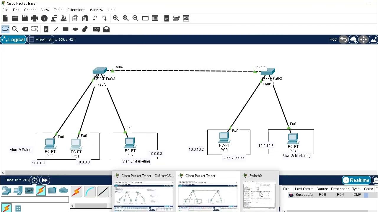 Lab 2 VLAN Trunk Mode YouTube