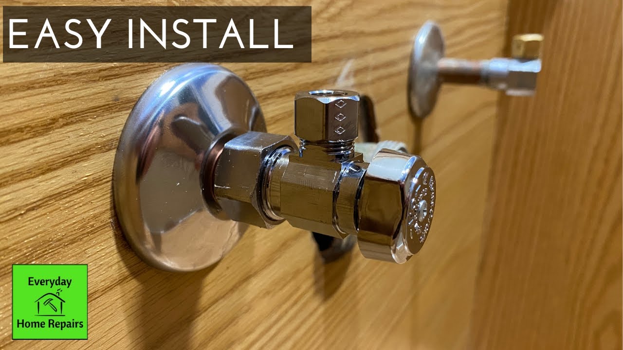 How To Install A Compression Water Shut Off Valve Bathroom Sink Youtube