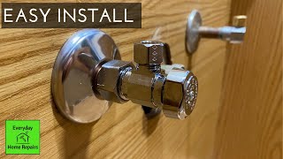 How To Install A Compression Water Shut Off Valve | Bathroom Sink