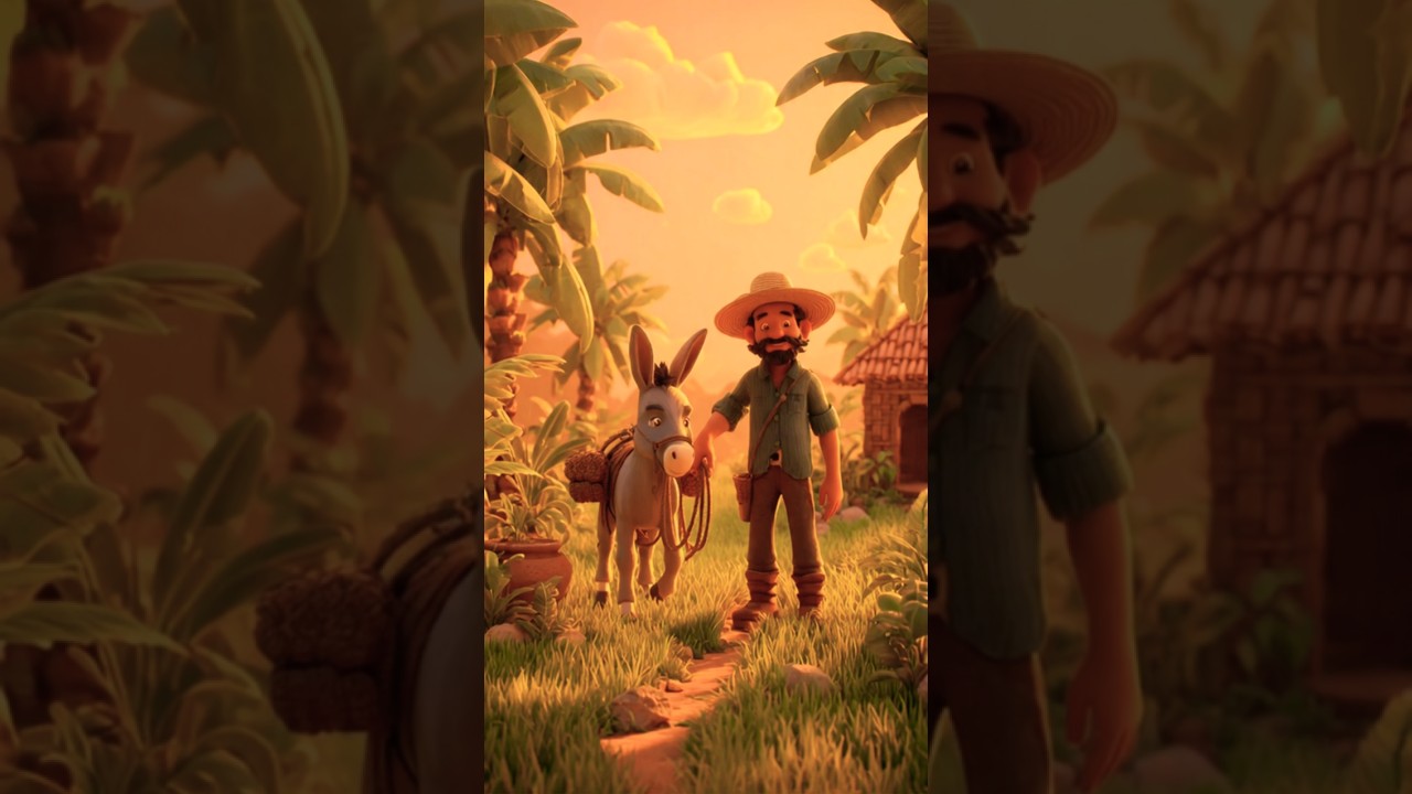 A farmer had a donkey. One day the donkey accidentally fell into a well | Short English Story |