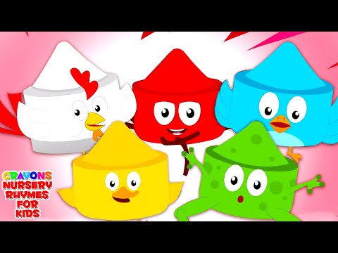 Five In The Bed Number Song and Crayons Nursery Rhymes