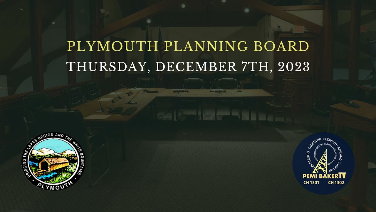 Plymouth Planning Board 12/7/23 YouTube