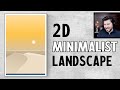 Inkscape Tutorial: How to Make Minimalist 2D Flat Vector Landscape Art with Gradient Tool