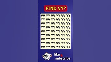 Find VY, where? | Brain Teaser IQ Test #shorts #different #puzzles #opticalillusion