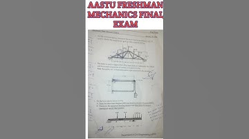 Mechanics Final Exam – Addis Ababa Science and Technology University