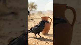🐦 The Thirsty Crow | A Smart Crow’s Clever Idea 💧 | Moral Story...#youtubeshorts#MotivationalStory