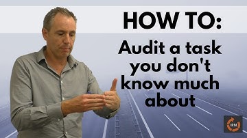 How to audit an operational activity that you do not know much about