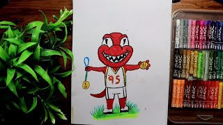 How To Draw Toronto Raptors Mascot | Step By Step Tutorial