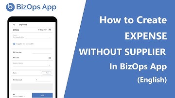 How you can create Expense without Supplier in BizOps App || English || Mobile