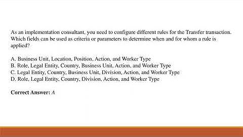 Oracle Global Human Resources Cloud 2024 Implementation Professional - 1Z0-1046-24