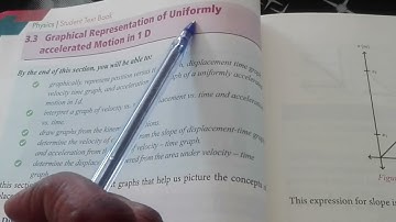 grade 11 physcs unit 3   3.3 Graphica Representation of Uniformly accelerated motion in 1D