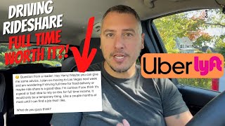 Is Driving Rideshare FULL TIME Worth It? Uber And Lyft