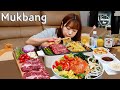 🥩부채살스테이크+봉골레파스타🍝 아마도 가장 완벽한 브런치?!(Ft.하이볼🥂연어샐러드🥗) STEAK PASTA MUKBANG ASMR EATINGSHOW REALSOUND 요리 먹방