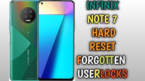 Infinix Note 7 Hard Reset Pin/Password/Pattern Lock without PC