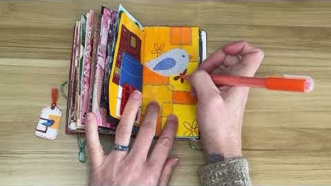 Art journal spread 7 - whimsical collage