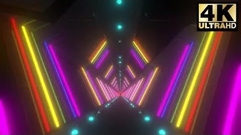 Colorful Neon Corridor VJ Loop Pack Stock Motion Graphics