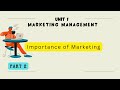 Unit 1 | Marketing Management Importance | Part 2 #marketing #importance #bba