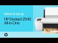 Unboxing and Setting Up the HP Deskjet 2540 All-in-One Printer | HP