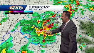Heavy storms overnight, a few showers Thursday
