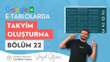Google E-Tablolarla Kendi Takviminizi 5 Dakikada Oluşturun! | Bölüm 22
