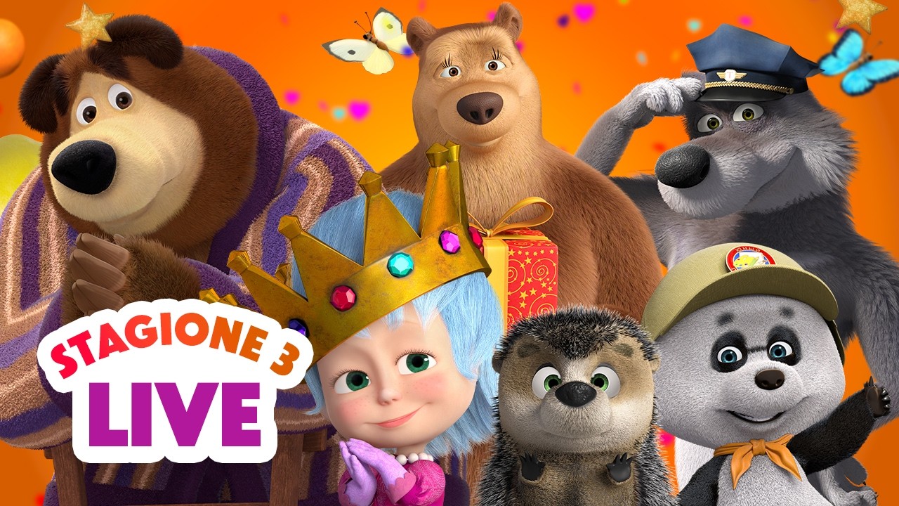 🔴 LIVE! Masha e Orso 👱‍♀️🐻 Terza stagione 🎥🎈 3 season 🌟 Masha and The Bear