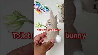 Recycled bunnies using toilet paper rolls. So simple and cute! 🐰 #kidscrafts #recycledcrafts