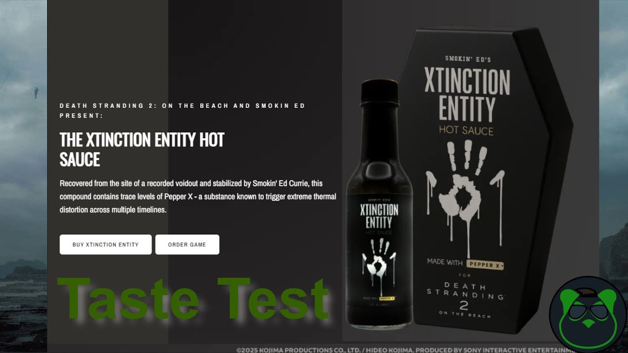Xtinction Entity Hot Sauce - Death Stranding 2 Taste Test