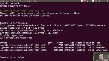 Pentester Academy Linux Forensics course Creating a disk image from a virtual machine hard drive