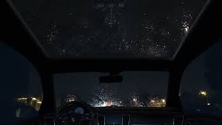 Nachts Regen im Auto - 10 Stunden Perfekt  zum Einschlafen, Lernen & entspannen