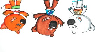 Мишки Ми-Ми-Мишки и Оранжевая корова раскраски для детей. Игрушкин ТВ