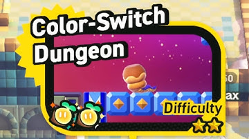 Color Switch Dungeon 100% All Coins and Wonder Seeds Super Mario Bros Wonder