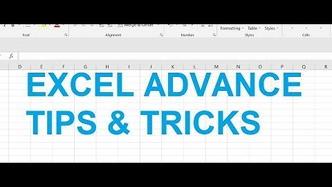 Excel Tips & Tricks ! Top 5 Advance Tricks
