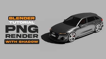 PNG Render with Shadow in Blender 3.1 | Shadow Catcher | Blender tutorial
