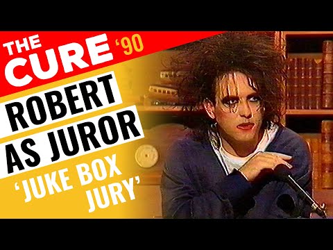 THE CURE - Robert Smith judging music videos on 'Juke Box Jury' - BBC 2 ×  Oct 1990