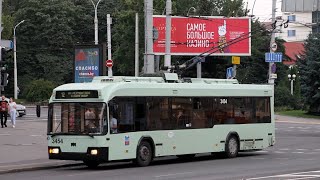 Поездка на Троллейбусе Минска БКМ-321 Борт.номер 3454 марш.12🚎🚌