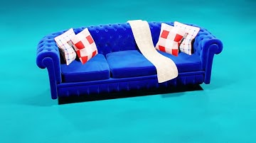 Free Download 3D Model : Chesterfield 3 seater sofa