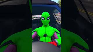 Babay spiderman saved their father life from car blast 🤯 |#gta #gta5 #shorts #shortsfeed #spiderman