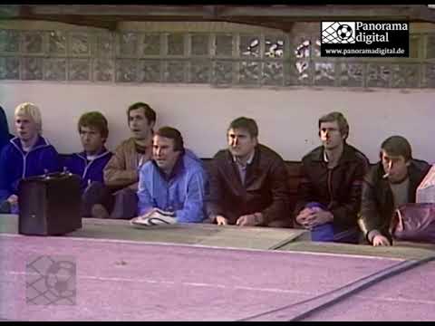 Unverwechselbar, damals wie heute! Hans Meyer auf der Trainerbank in Erfurt, Saison 1984/85