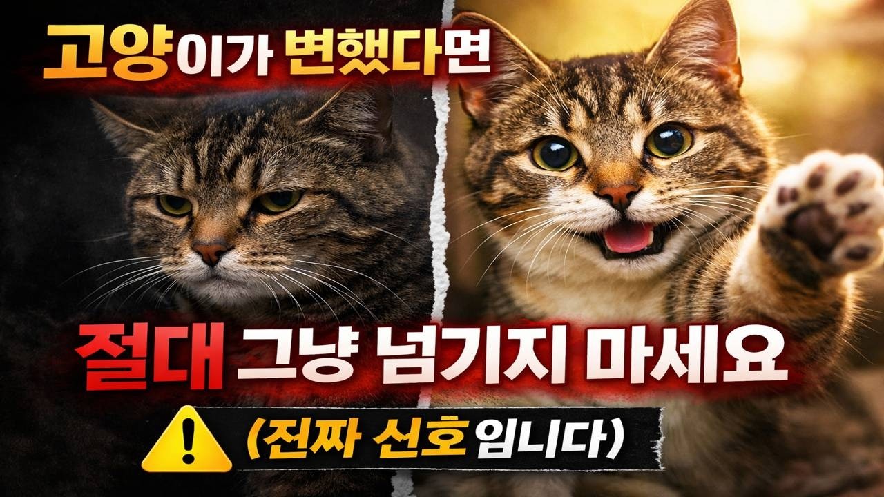 고양이가 변했다면 절대 그냥 넘기지 마세요 (진짜 신호입니다)
